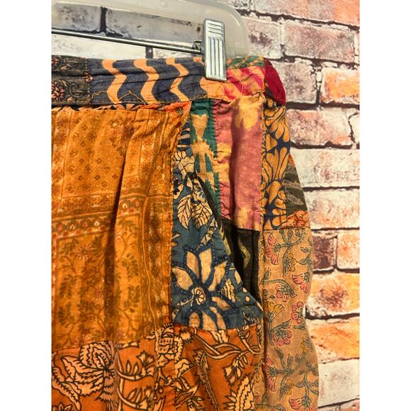 Earthbound orange patchwork jogger pants women's size large - Picture 4 of 6